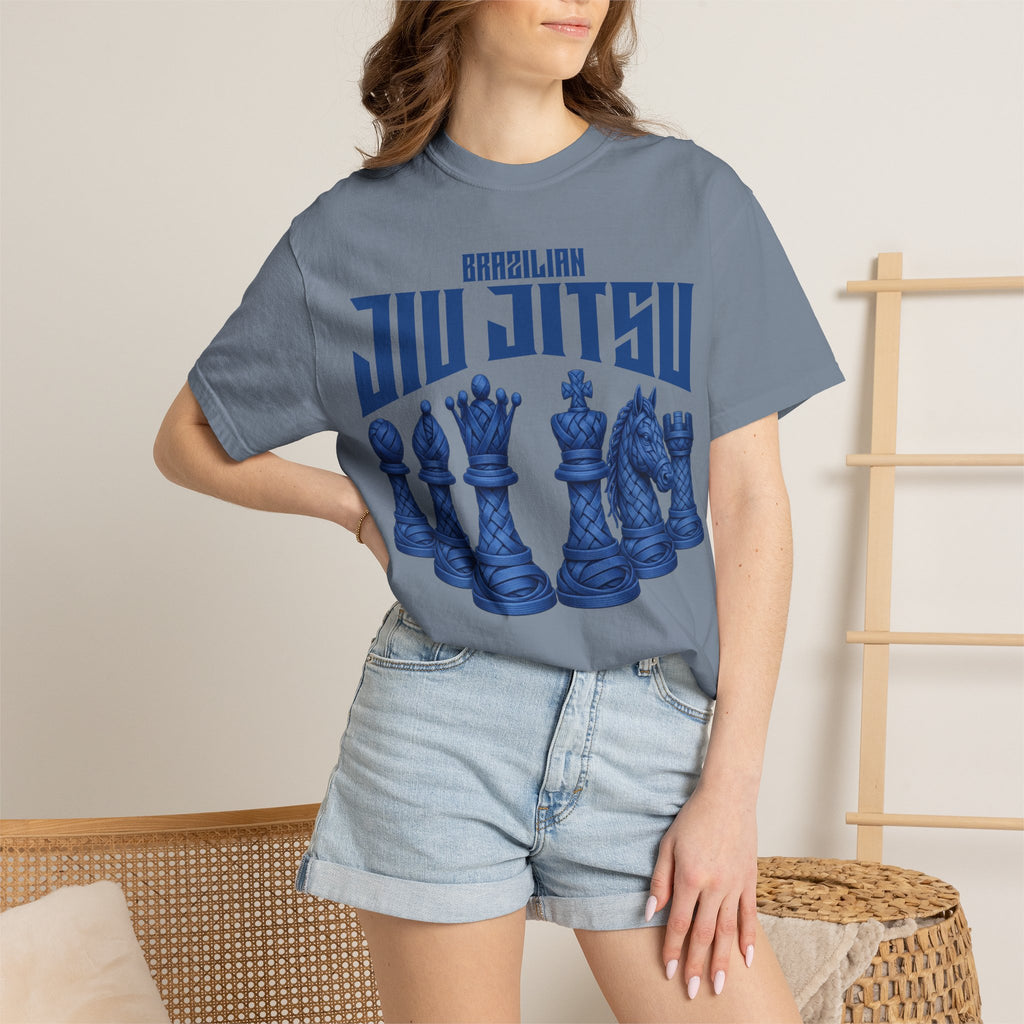 Brazilian Jiu-Jitsu Chess Pieces T-Shirt - Blue