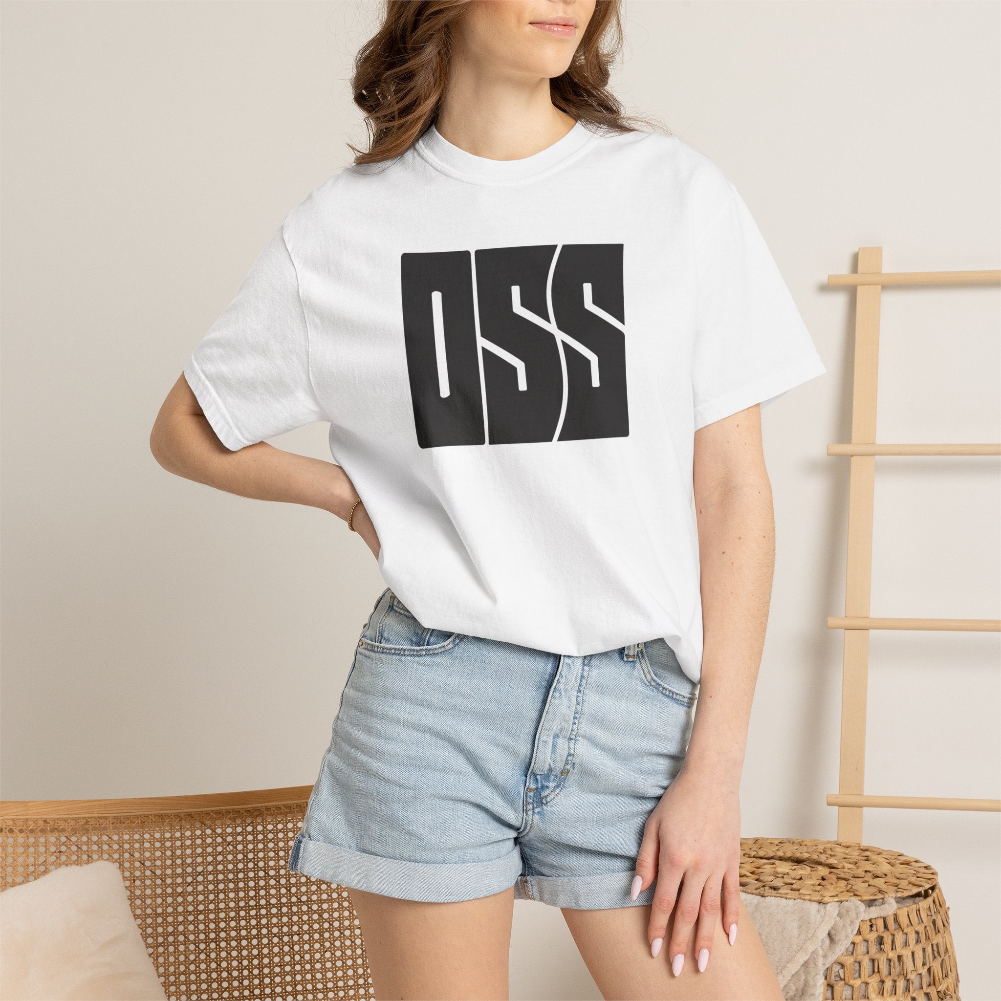 Oss brazilian jiu jitsu text graphic tee