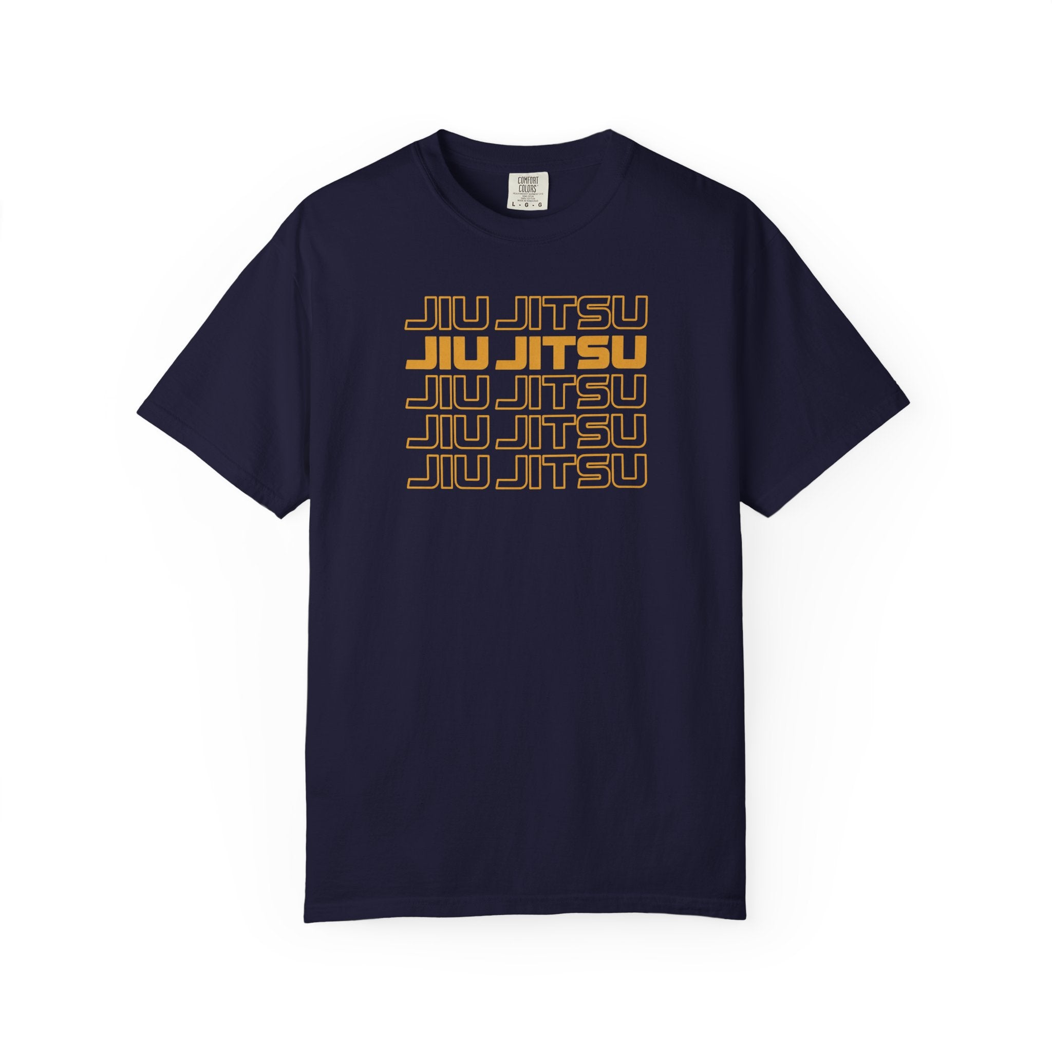 Retro orange Jiu Jitsu word stack T-Shirt