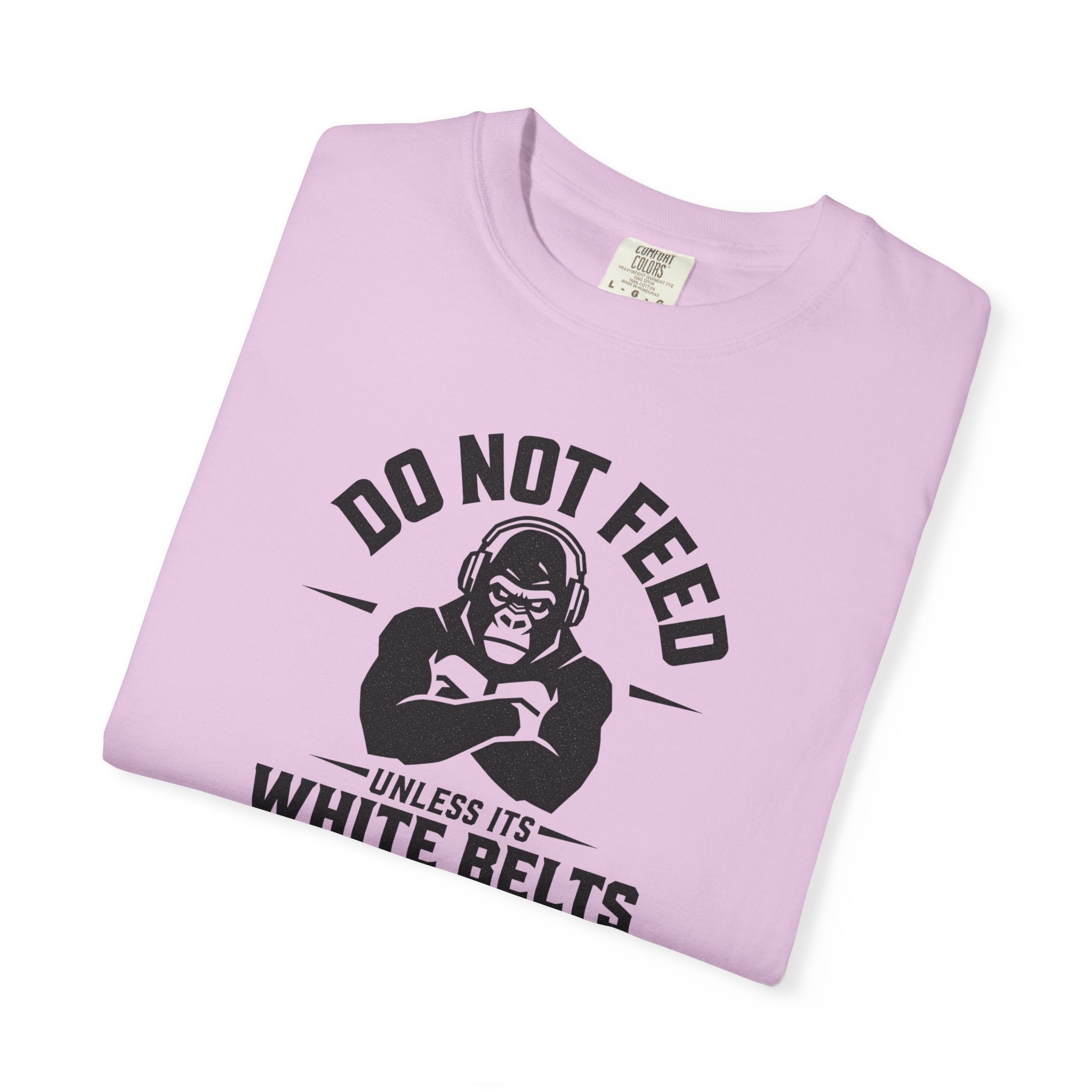 Do not feed unless its white belts - gorilla graphic tee