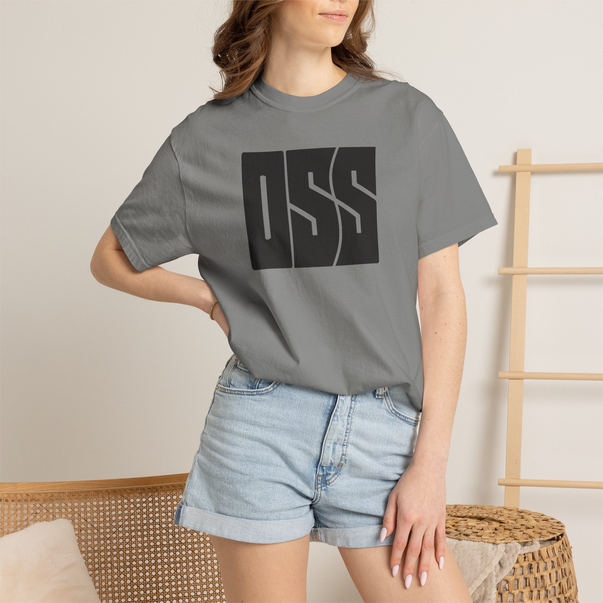 Oss brazilian jiu jitsu text graphic tee