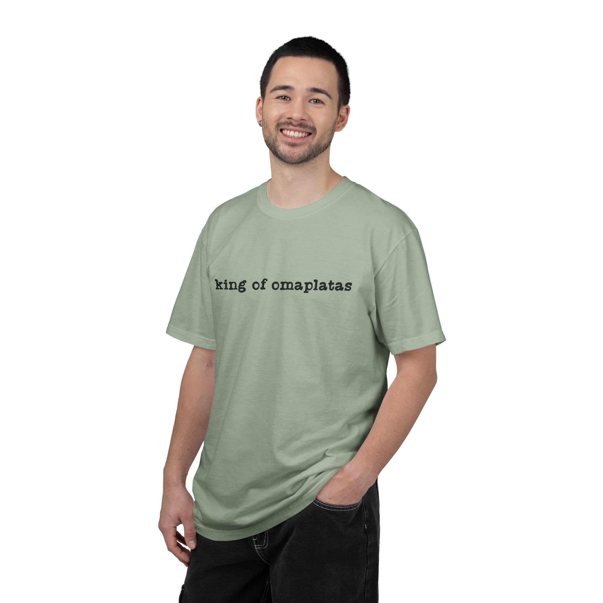 King of Omaplatas T-Shirt — Minimal Text Graphic Tee