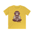 Meditating Sloth with Headphones Kids Tee | Chill-Jitsu