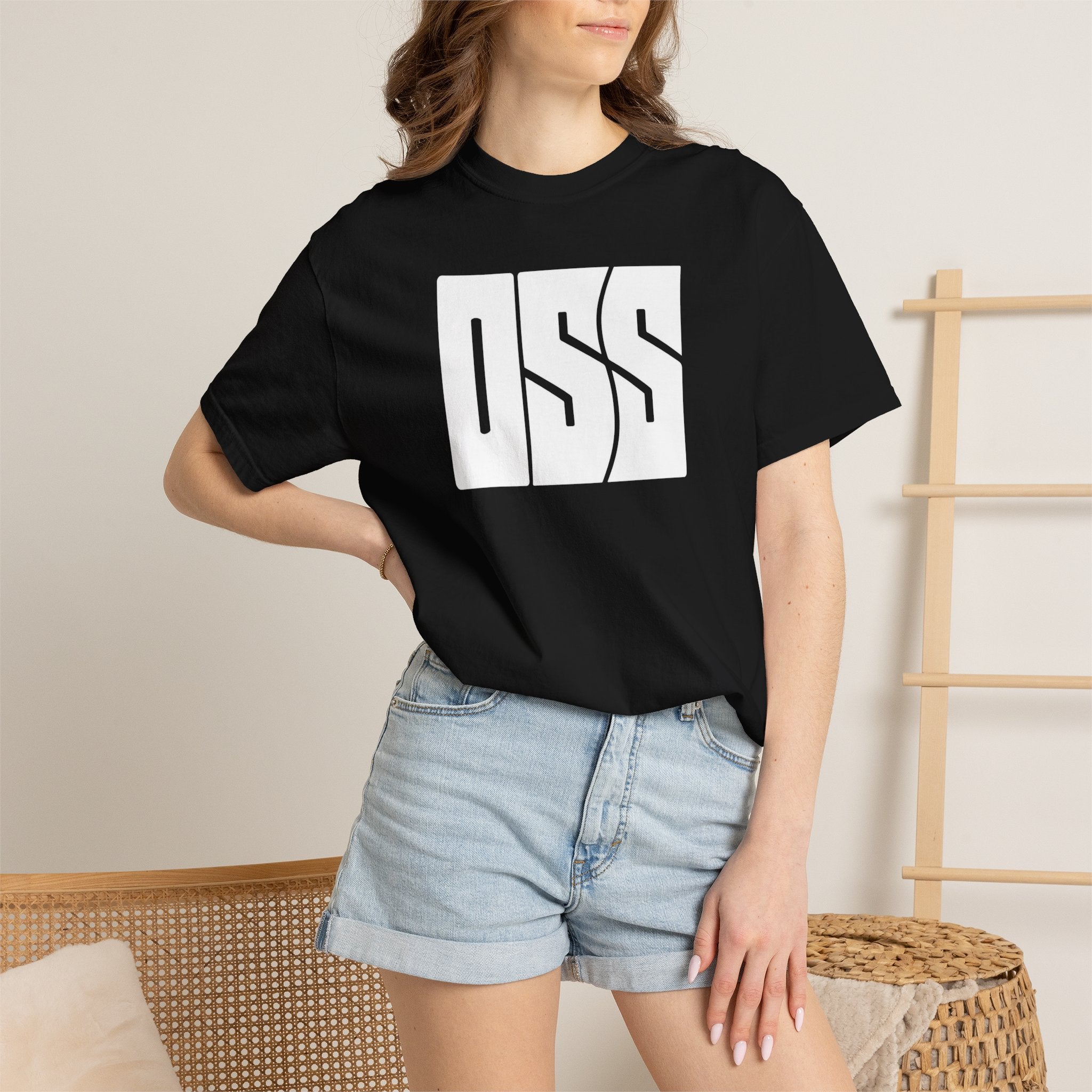 Oss brazilian jiu jitsu text graphic tee