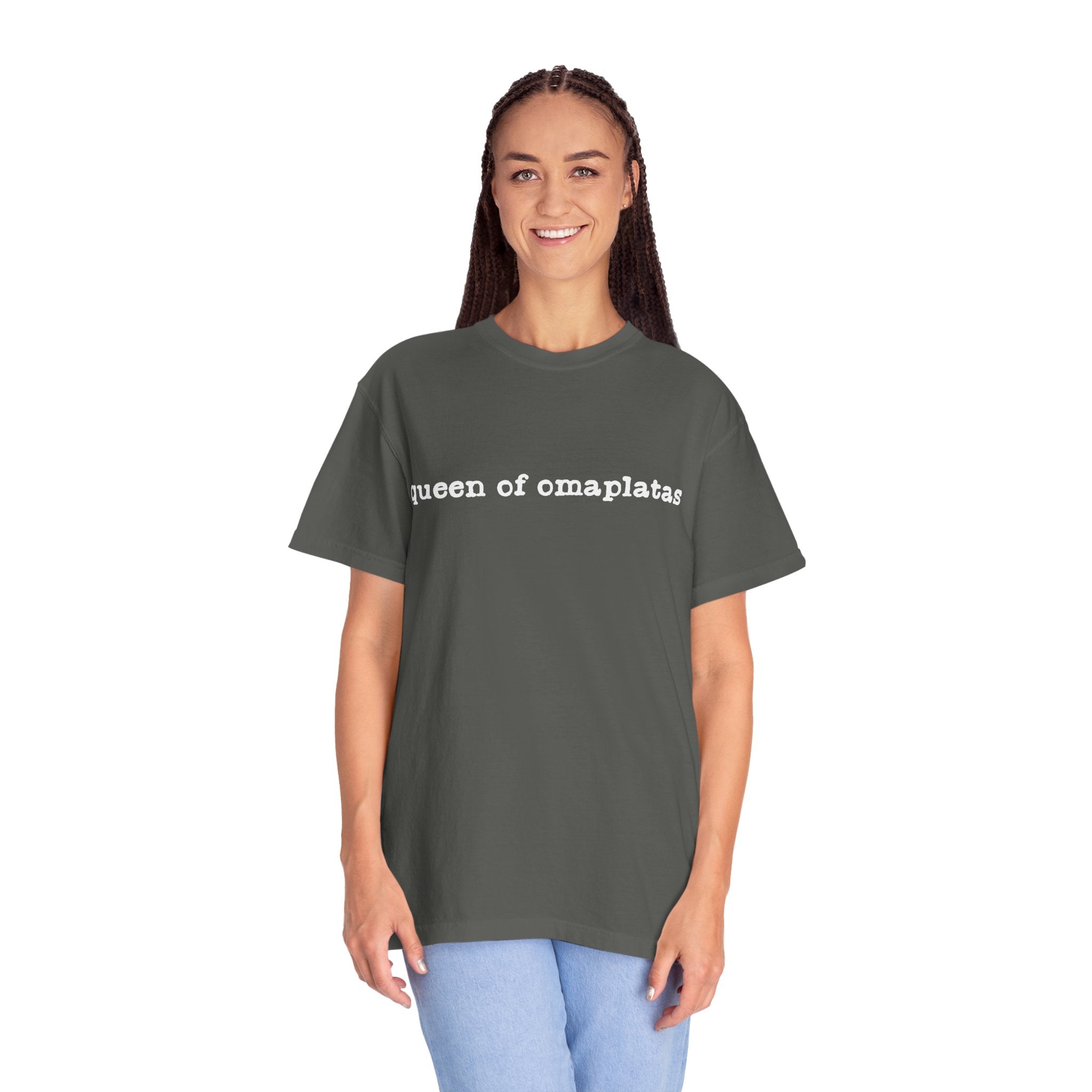 Queen of omaplatas T-Shirt — Minimal Text Graphic Tee