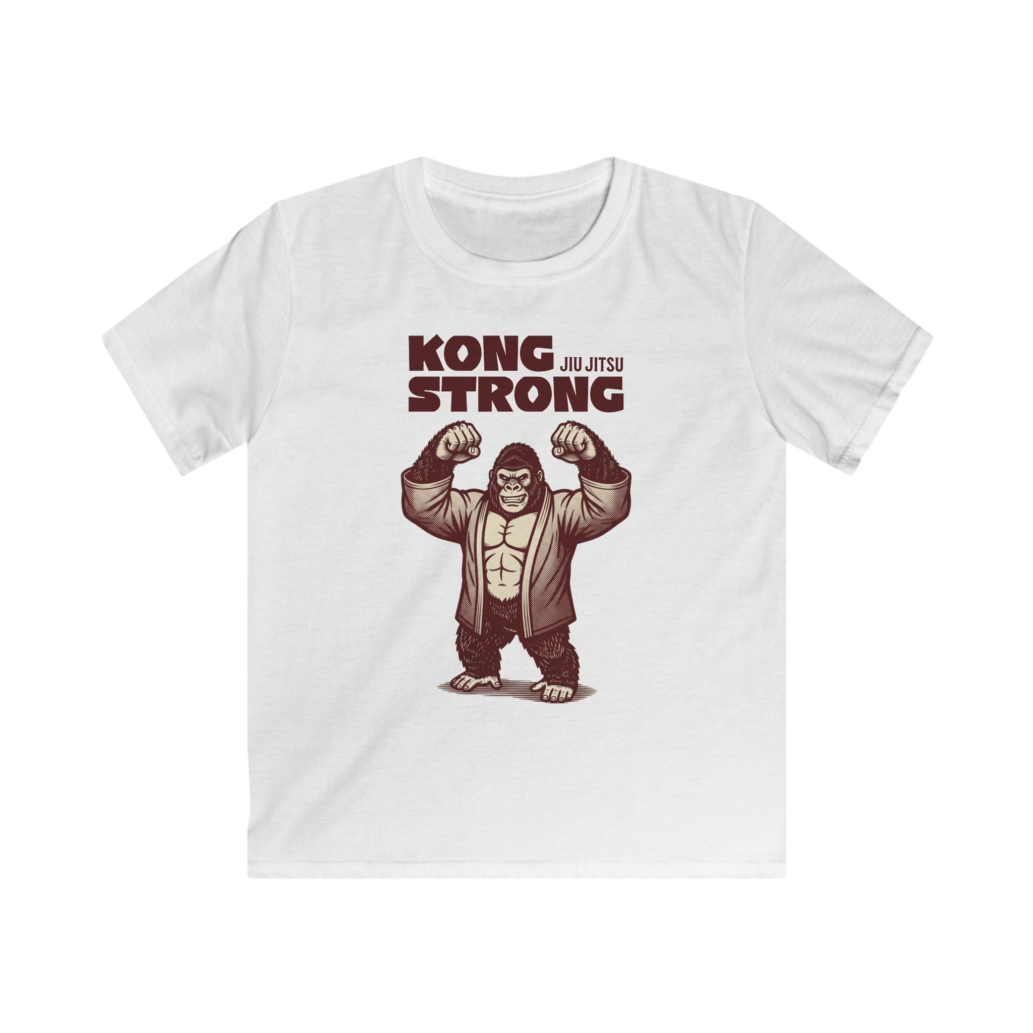 Kong Strong Gorilla Illustration Kids Tee | Brazilian Jiu Jitsu