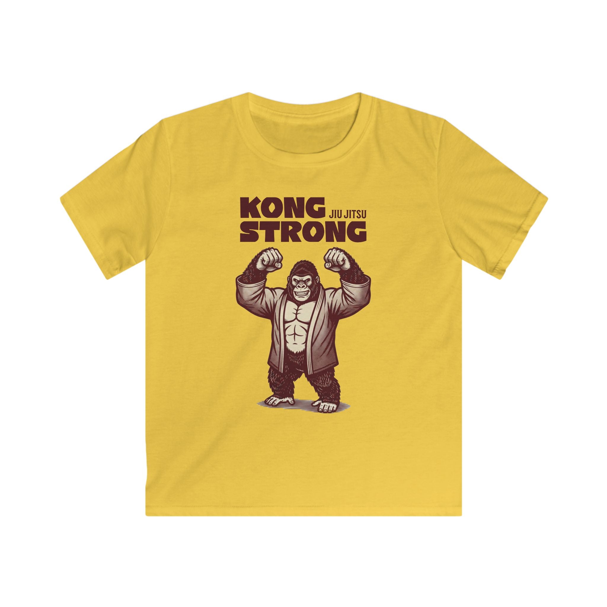 Kong Strong Gorilla Illustration Kids Tee | Brazilian Jiu Jitsu