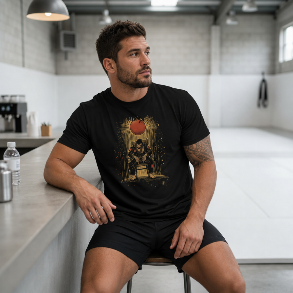 The Rising Sun Warrior: Brazilian Jiu-Jitsu Illustrated Tee