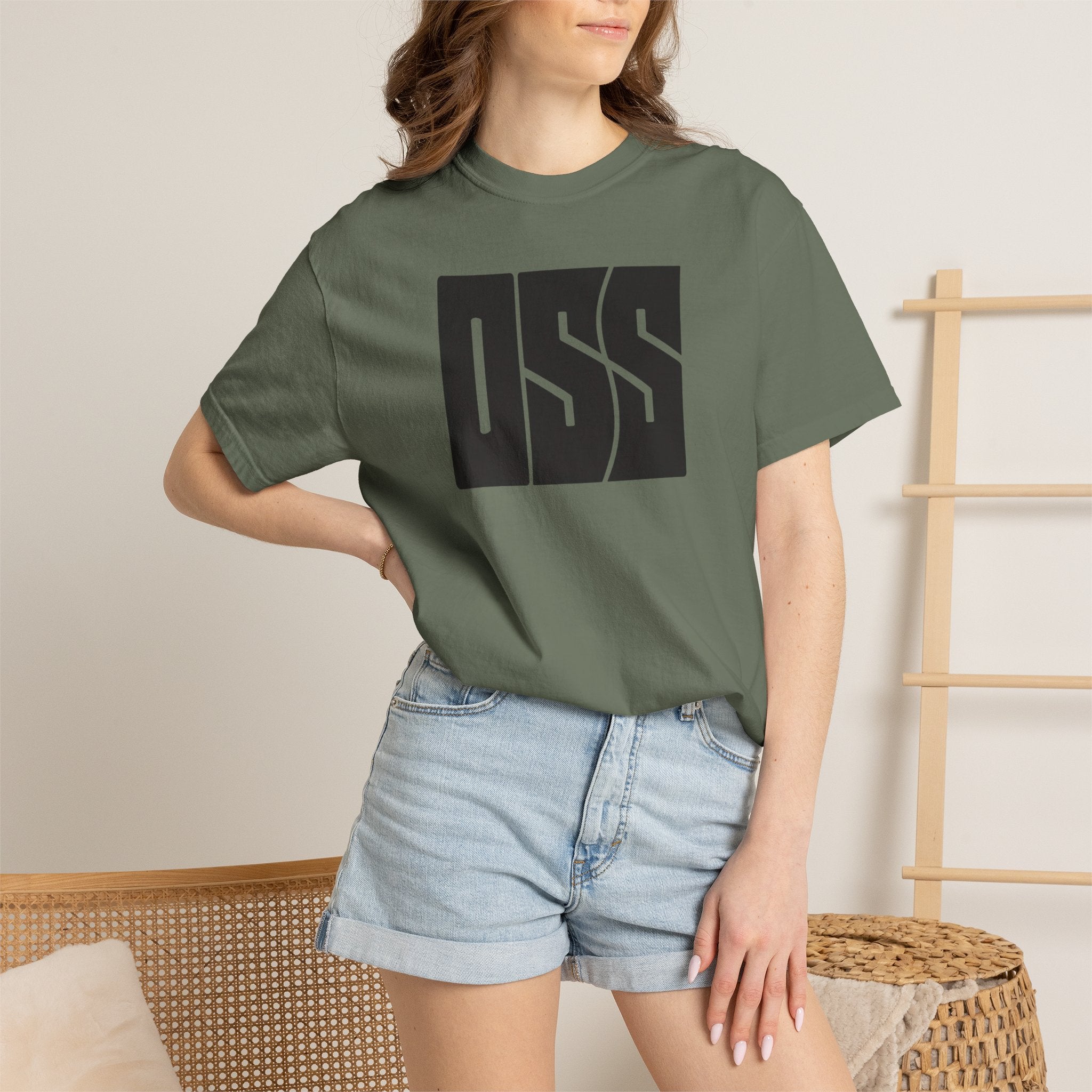 Oss brazilian jiu jitsu text graphic tee