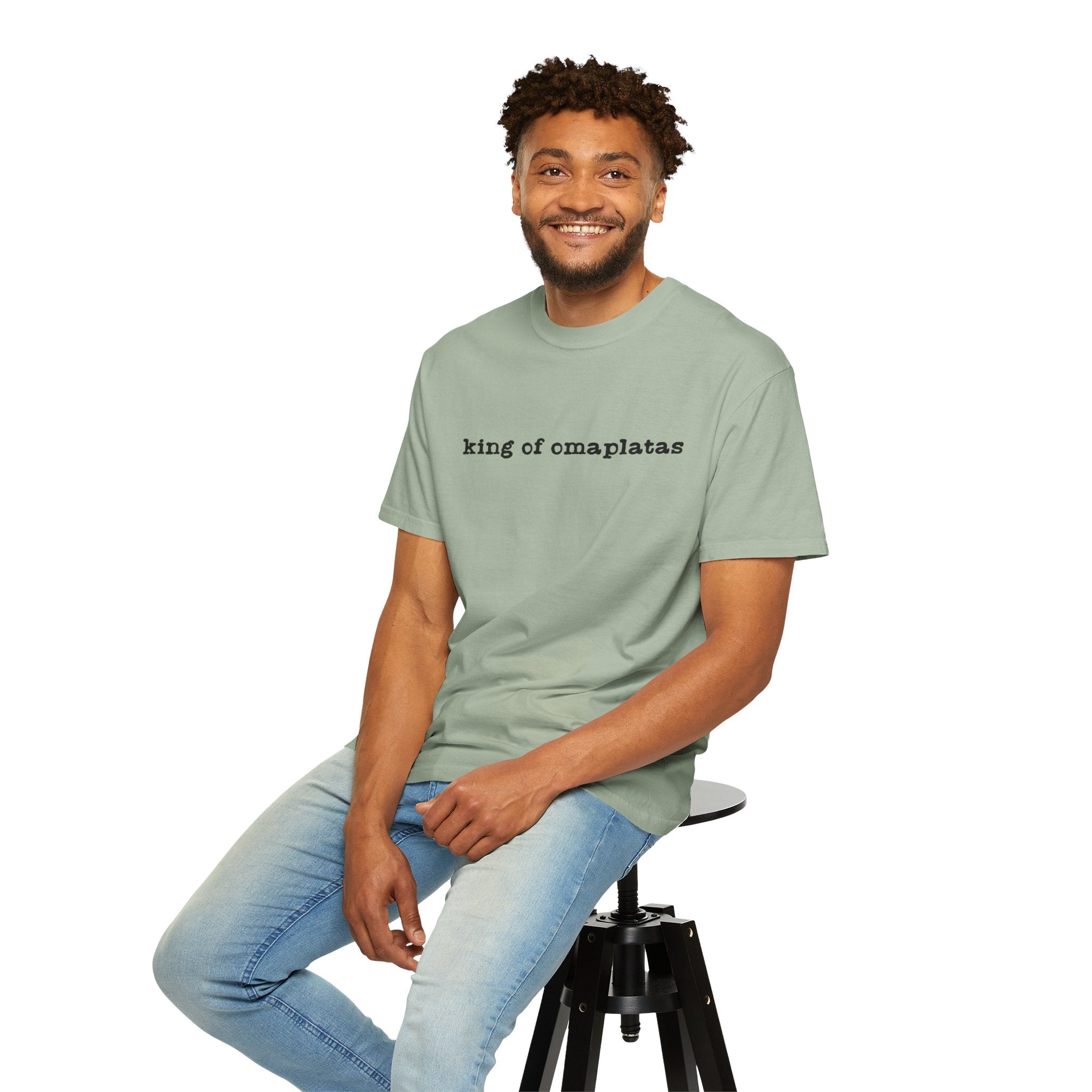 King of Omaplatas T-Shirt — Minimal Text Graphic Tee