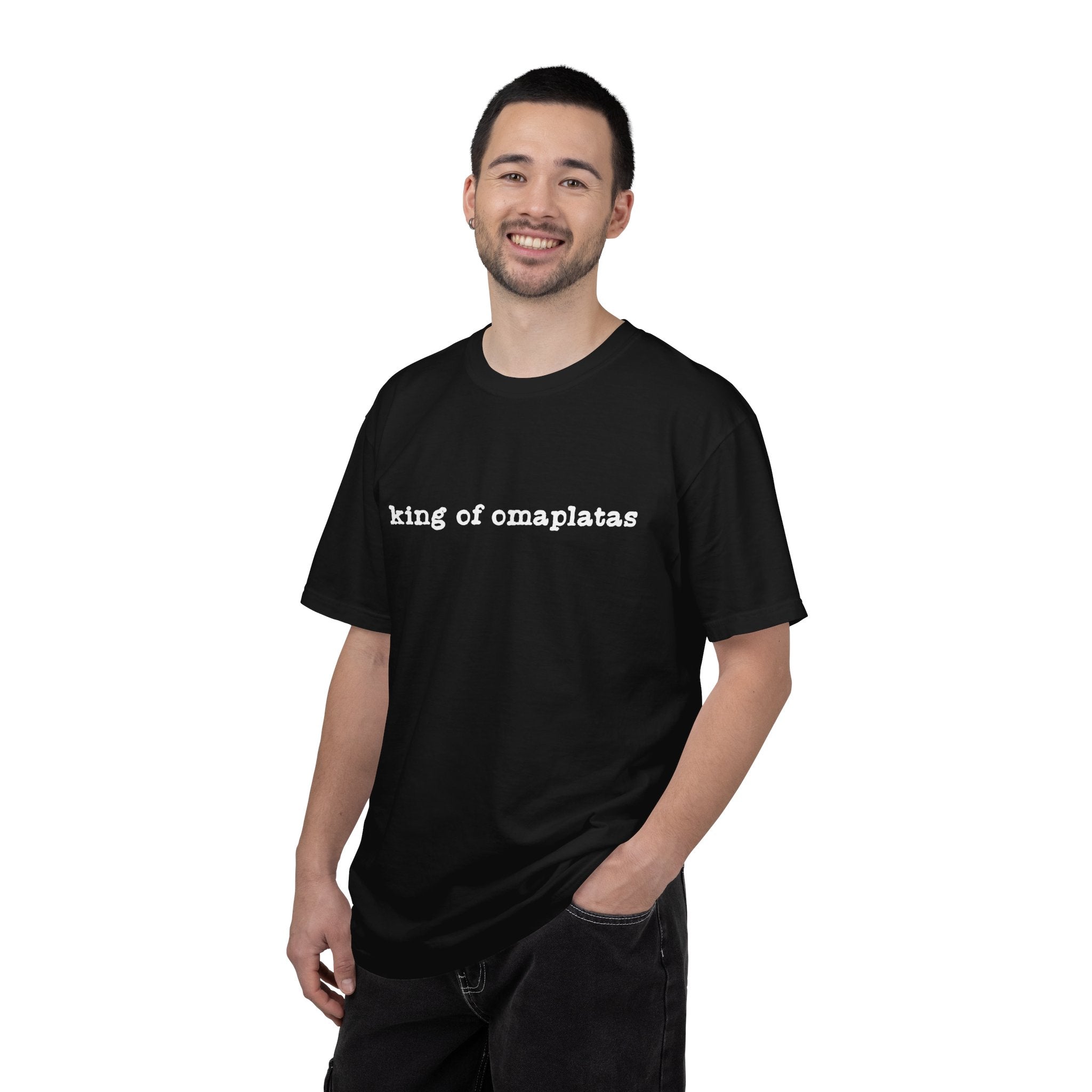 King of Omaplatas T-Shirt — Minimal Text Graphic Tee
