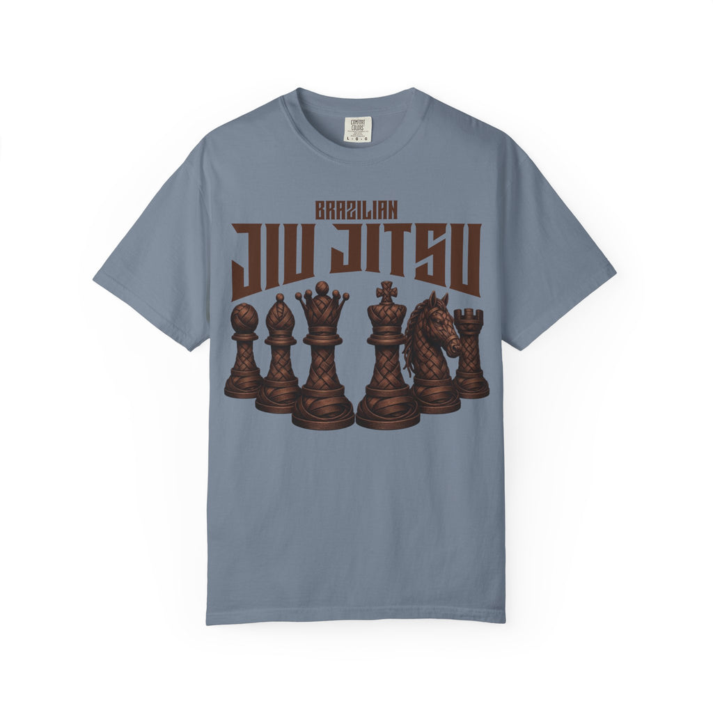 Brazilian Jiu-Jitsu Chess Pieces T-Shirt - brown