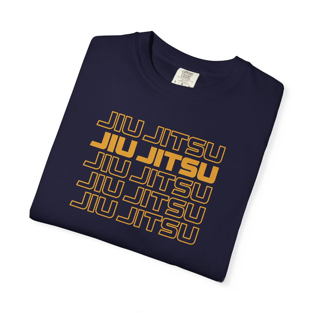 Retro orange Jiu Jitsu word stack T-Shirt