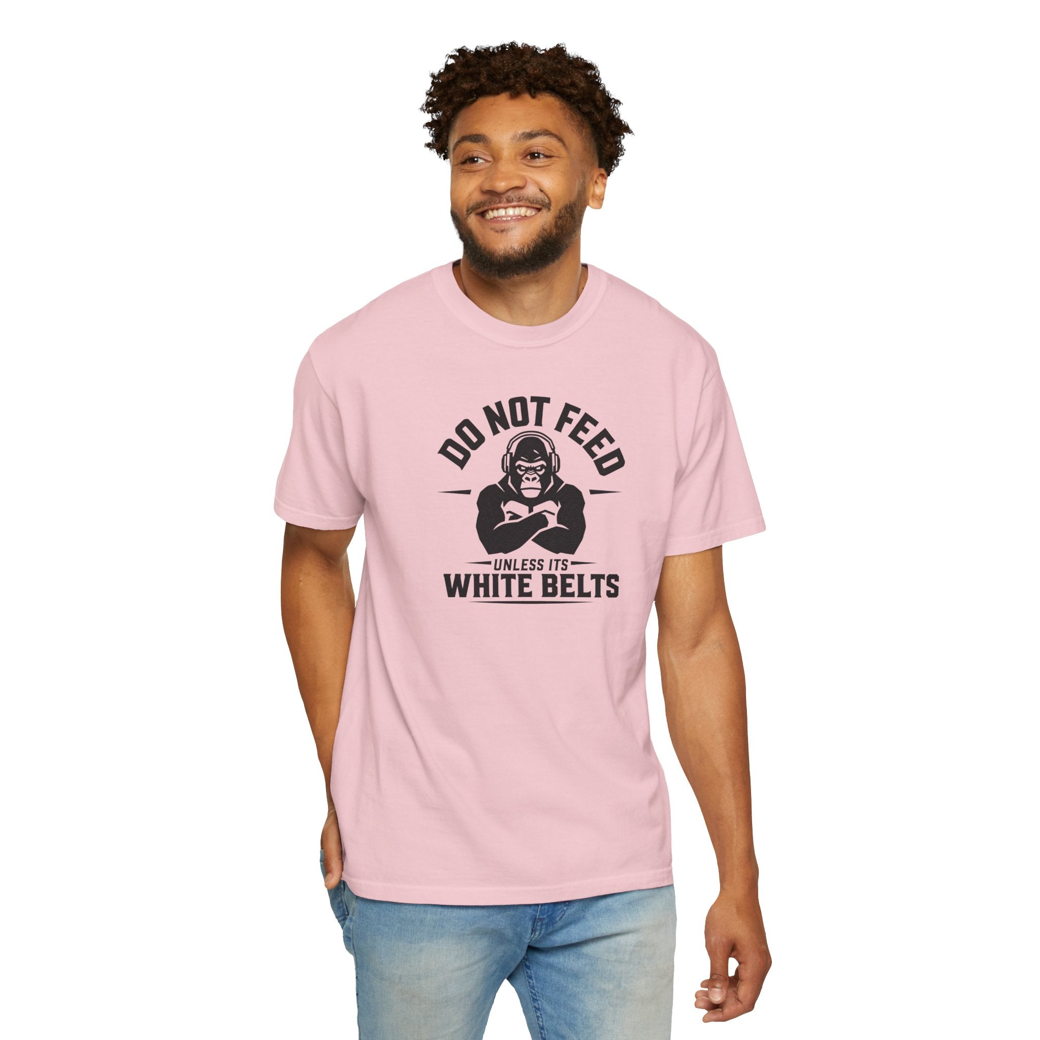 Do not feed unless its white belts - gorilla graphic tee