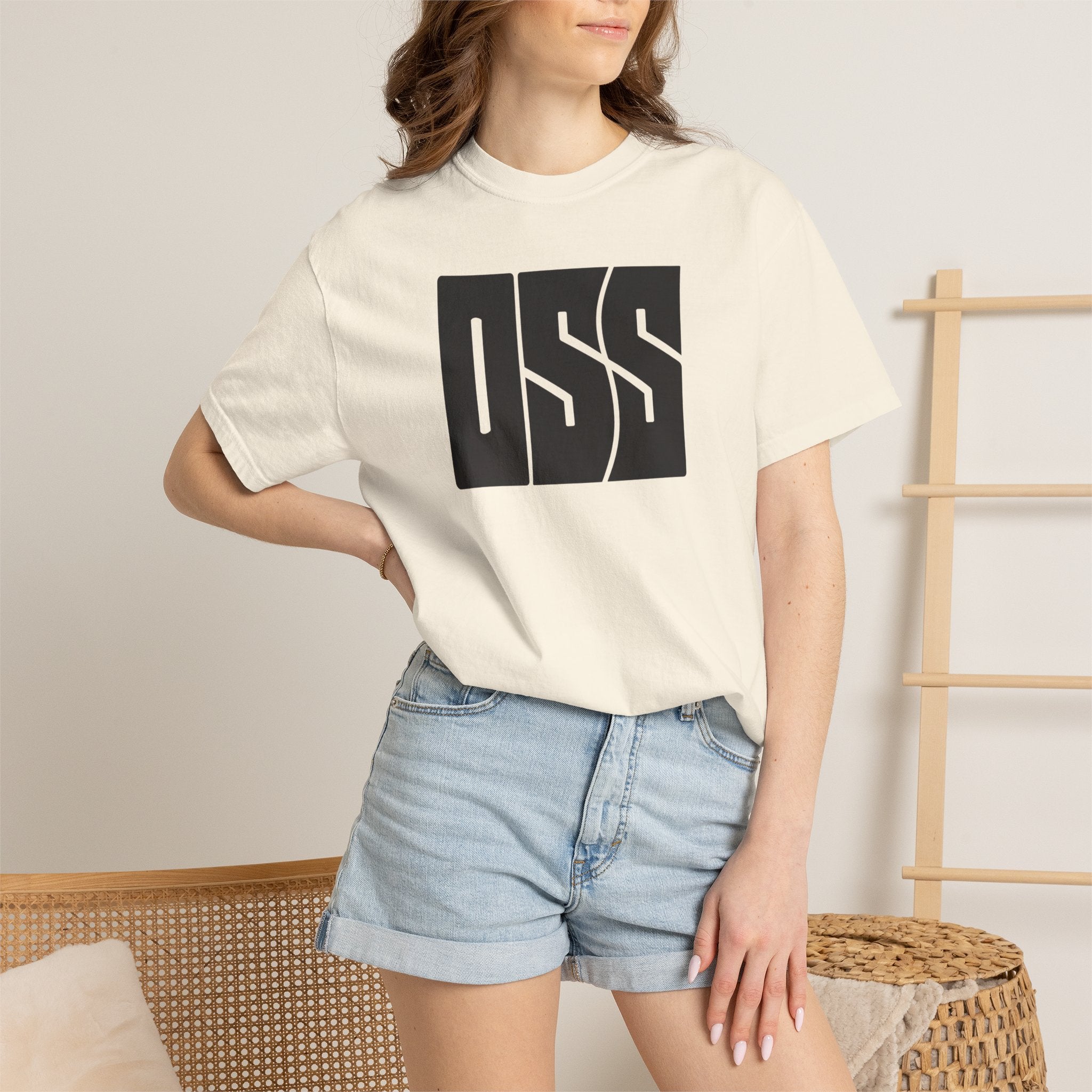 Oss brazilian jiu jitsu text graphic tee