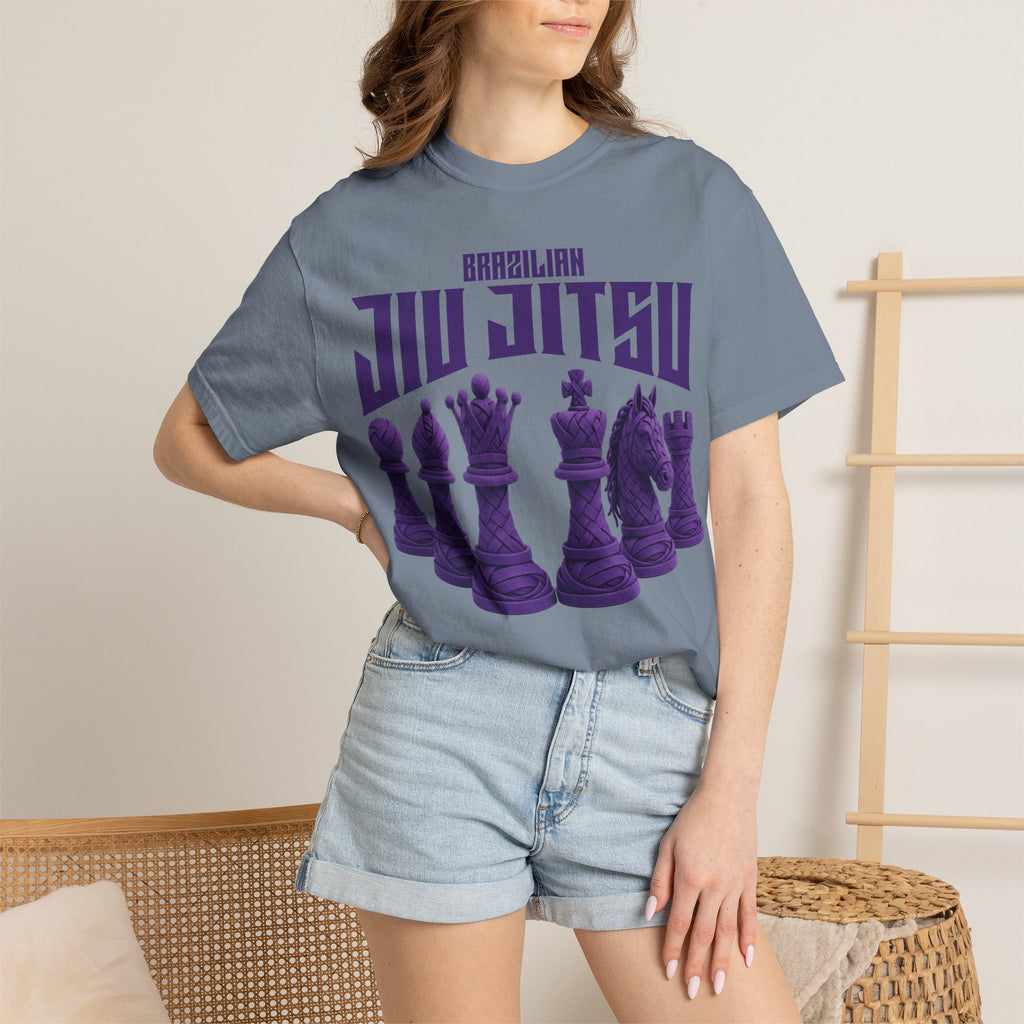 Brazilian Jiu-Jitsu Chess Pieces T-Shirt - purple