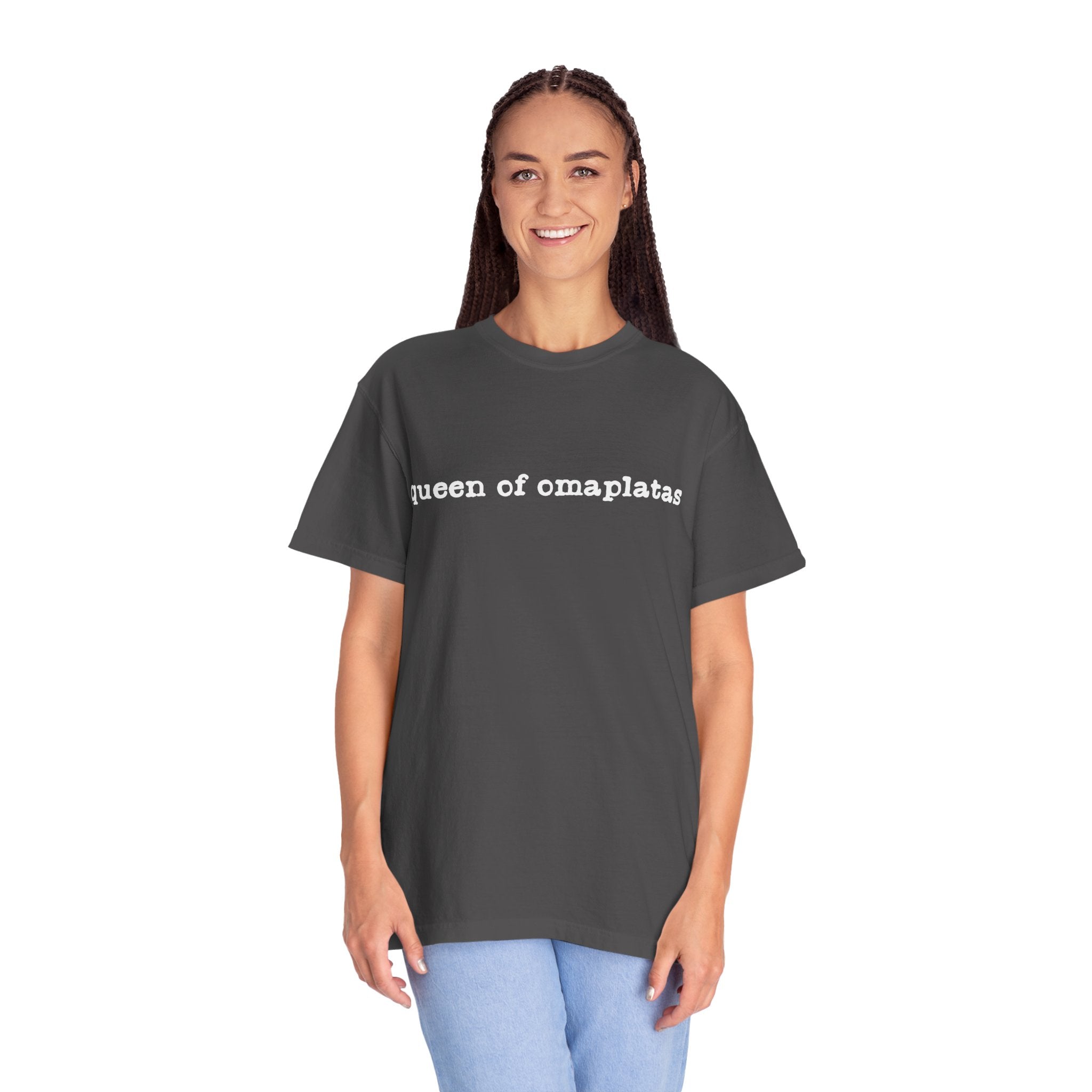 Queen of omaplatas T-Shirt — Minimal Text Graphic Tee