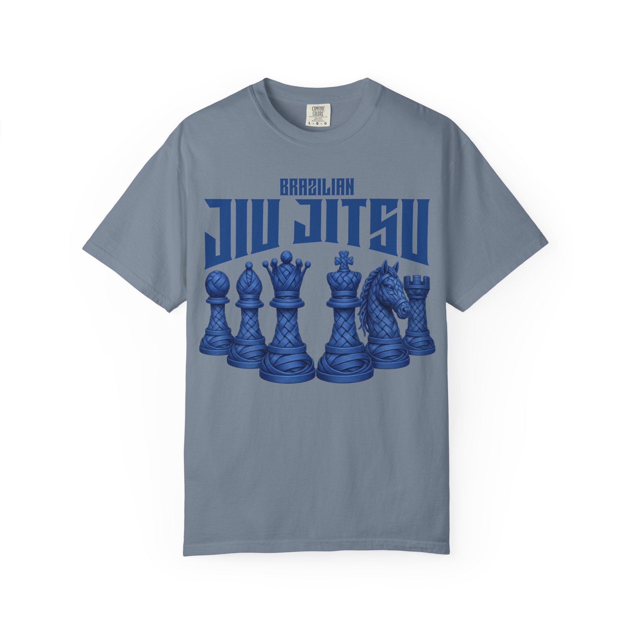 Brazilian Jiu-Jitsu Chess Pieces T-Shirt - Blue