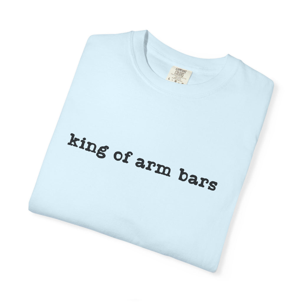 King of Arm Bars T-Shirt — Minimal Text Graphic Tee
